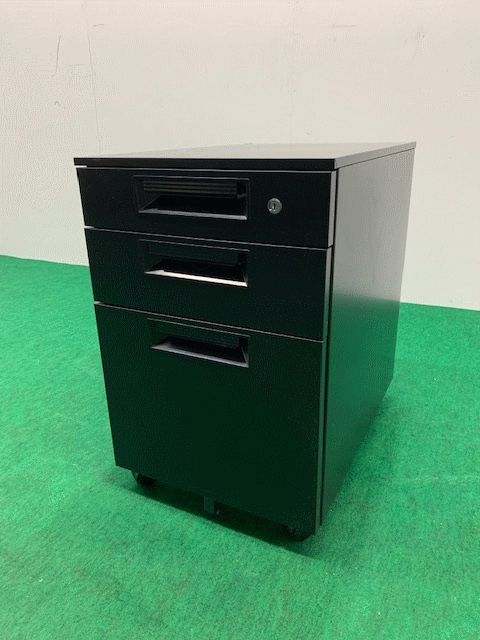 PLUS 3段ワゴン H605 鍵あり