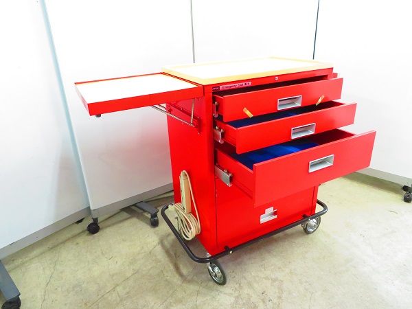 中古 Emergency cart E-1 医療用ワゴン レッド